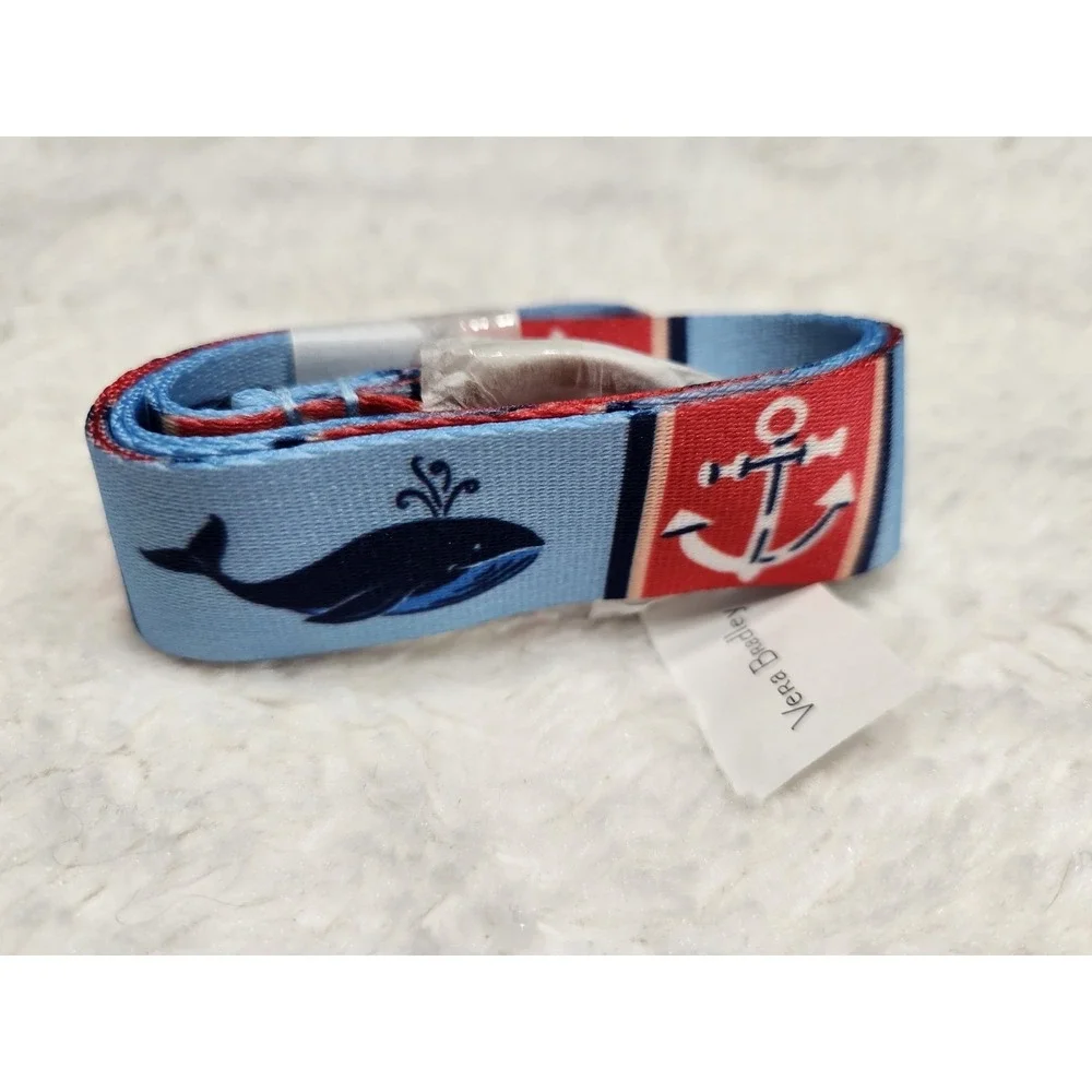 Vera Bradley Wide Lanyard Regatta Whale Blue Anchor Nautical NWT